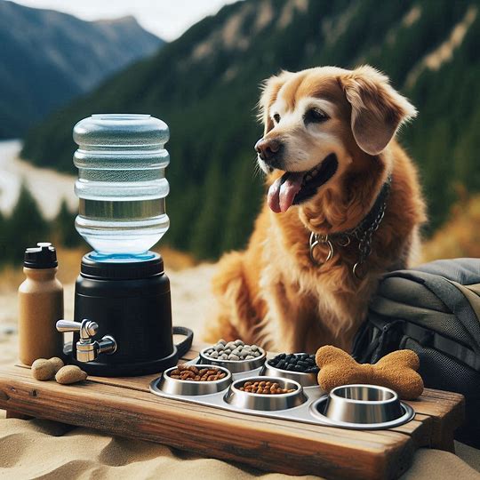 Dicas de Comedouros Portáteis e Bebedouros Ecológicos para Cães Idosos em Trilhas e Piqueniques na Areia