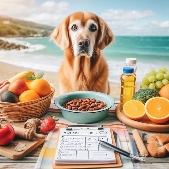Preparando uma Dieta Personalizada para Cães Seniores com Doenças Renais em Viagens de Longa Duração pelo Litoral