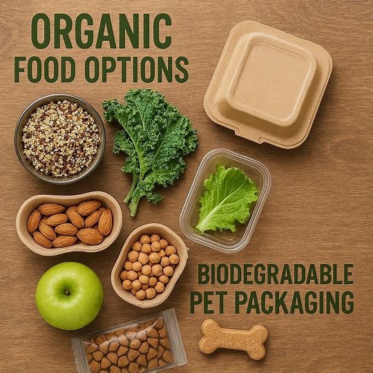 Opções de Alimentos Orgânicos e Embalagens Biodegradáveis